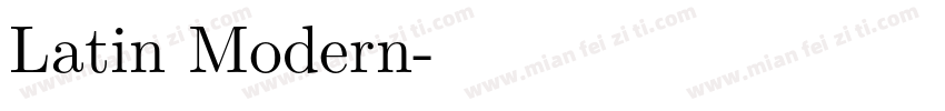 Latin Modern字体转换